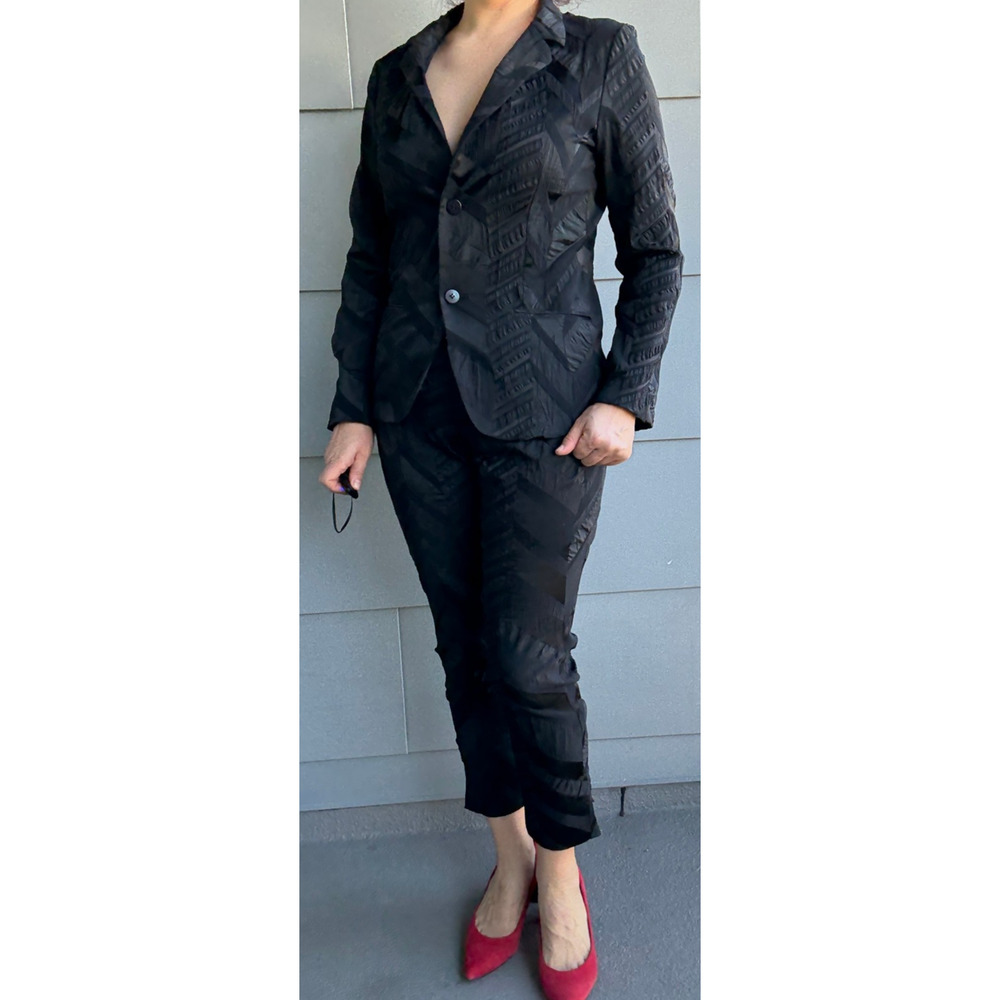 Vintage Issey Miyake Textured Black Suit Set Size 3 Made in Japan Rare
